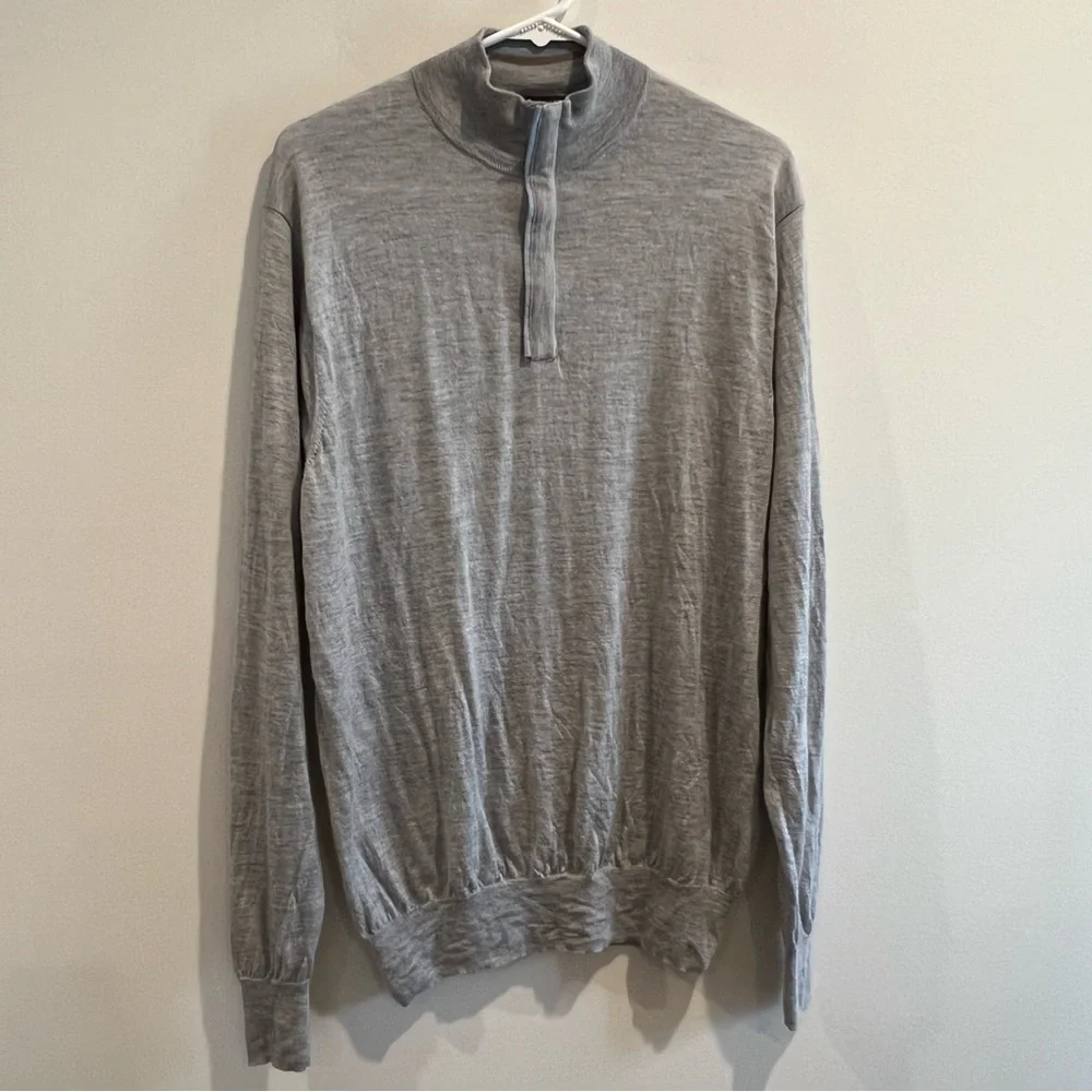 Peter Millar quarter zip cashmere‎ silk pullover sweater